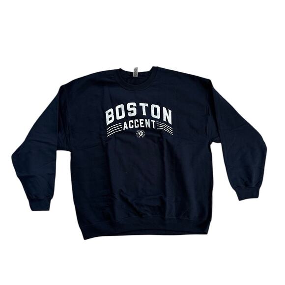 New Matt Nathanson Boston Accent Navy Blue Gildan Heavy Crewneck Sweatshirt XXL